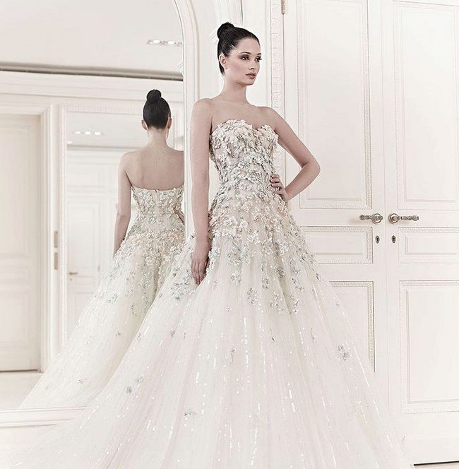 Весільне платье с аппликацией от ZUHAIR MURAD